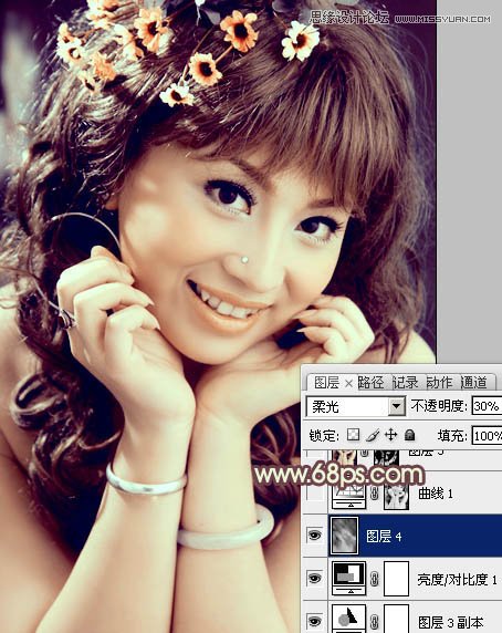 Photoshop调出新娘照片淡淡的柔肤效果