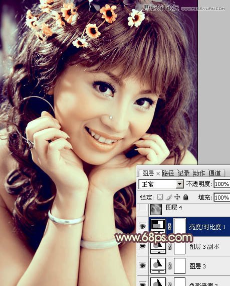 Photoshop调出新娘照片淡淡的柔肤效果