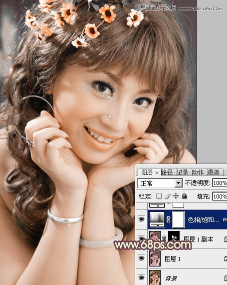 Photoshop调出新娘照片淡淡的柔肤效果