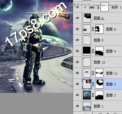 Photoshop合成科技场景下的生命之环