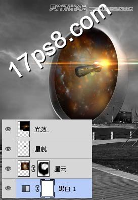 Photoshop合成科技场景下的生命之环