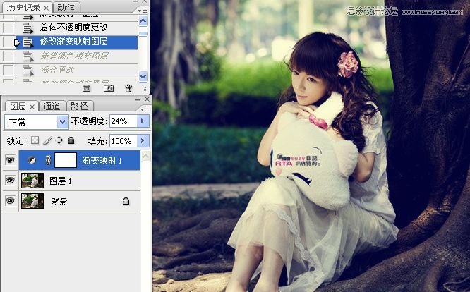 Photoshop调出美女照片暗夜精灵效果