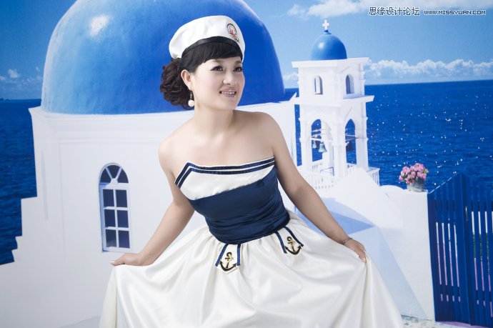 Photoshop使用黑白调色命令给美女润色