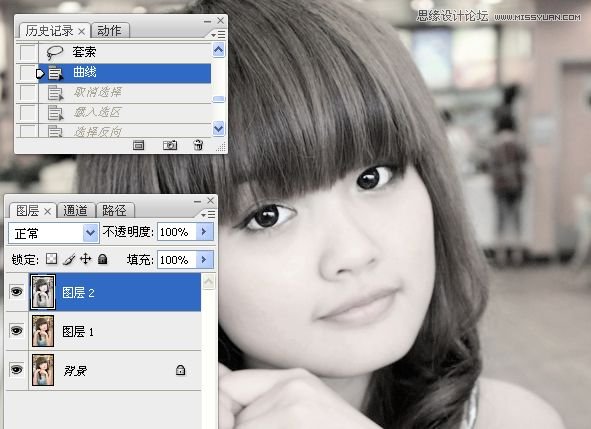 Photoshop给室内可爱美女肤色美白