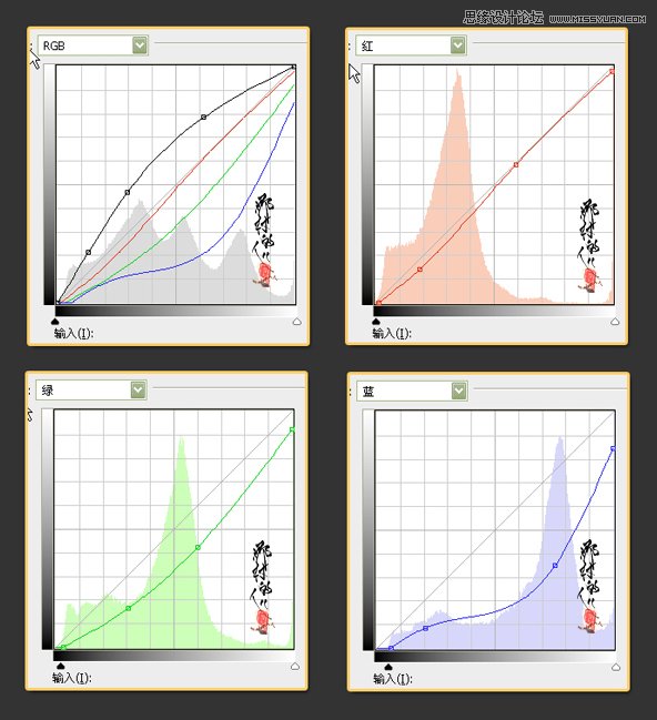 Photoshop使用曲线给偏蓝色美女较色