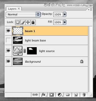 Photoshop给图片添加穿透云层的光线