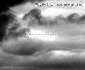 Photoshop给图片添加穿透云层的光线