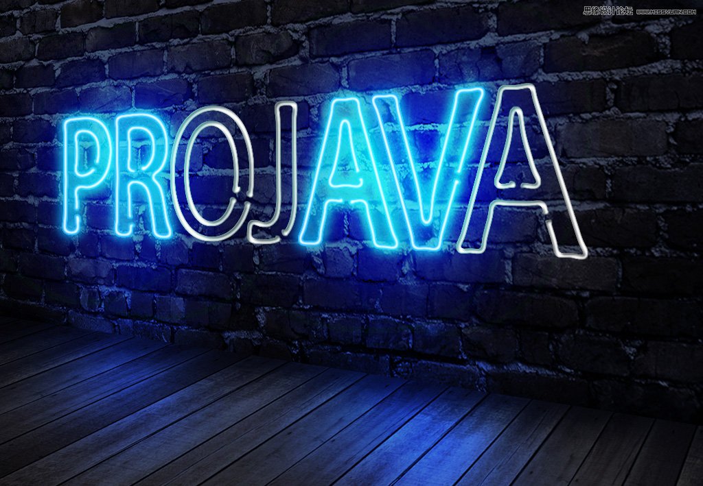 Photoshop制作真实效果的霓虹灯艺术字