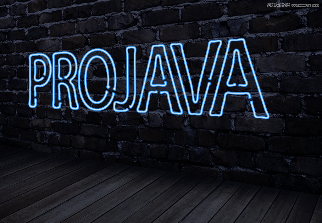 Photoshop制作真实效果的霓虹灯艺术字