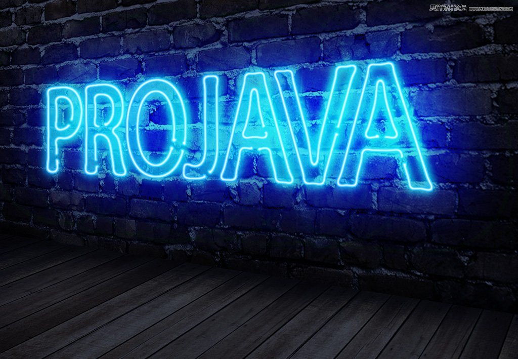 Photoshop制作真实效果的霓虹灯艺术字