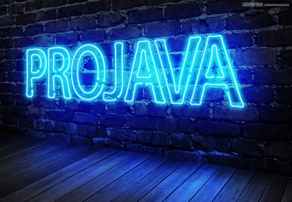 Photoshop制作真实效果的霓虹灯艺术字