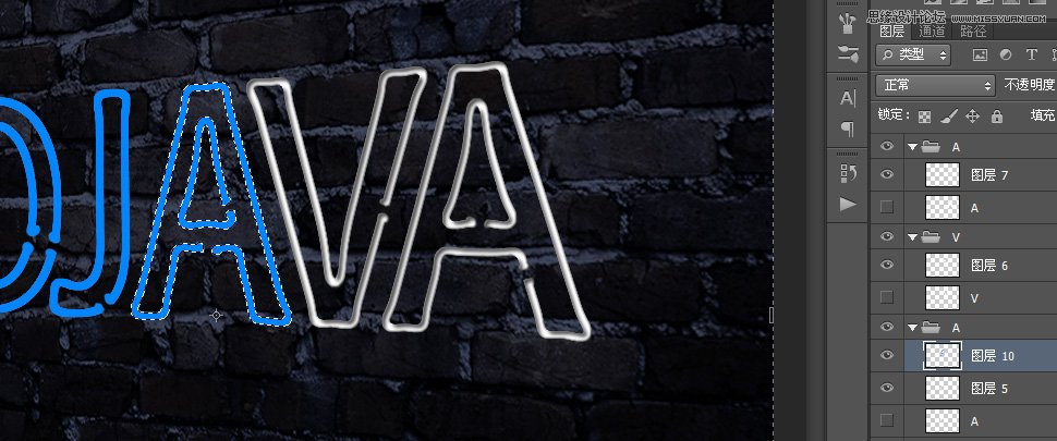 Photoshop制作真实效果的霓虹灯艺术字