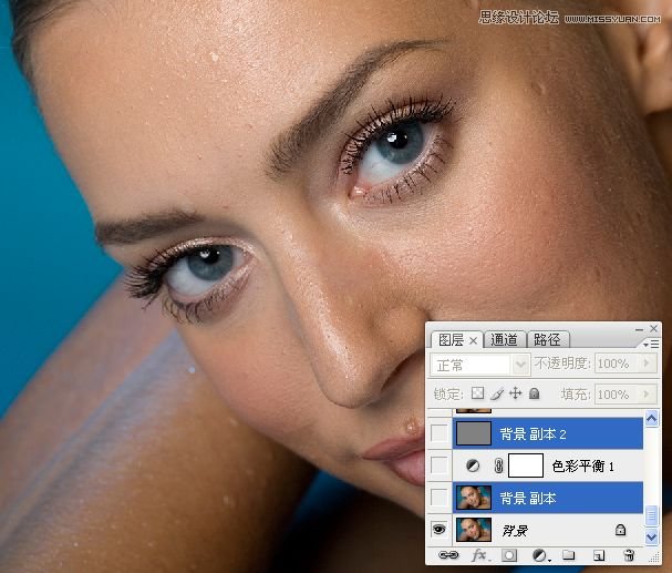 Photoshop给美女面部肤色超精细磨皮