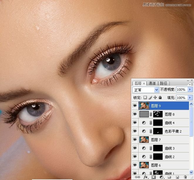 Photoshop给美女面部肤色超精细磨皮
