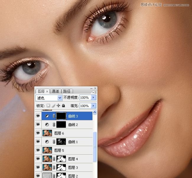 Photoshop给美女面部肤色超精细磨皮