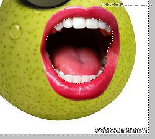 Photoshop创意合成长着大嘴巴的鸭梨