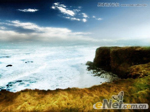 Photoshop合成哑光海景古迹遗址场景