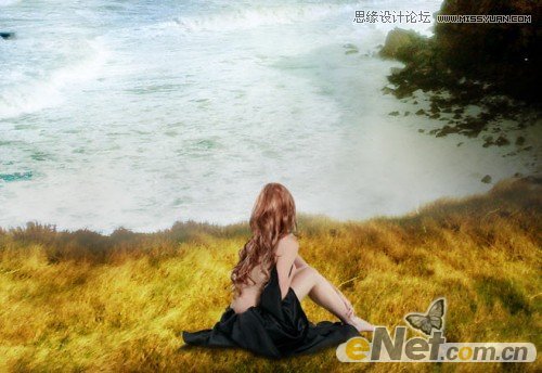 Photoshop合成哑光海景古迹遗址场景