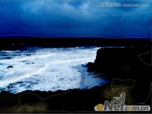 Photoshop合成哑光海景古迹遗址场景