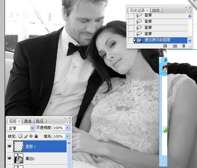 Photoshop把国外混片调成质感黑白效果