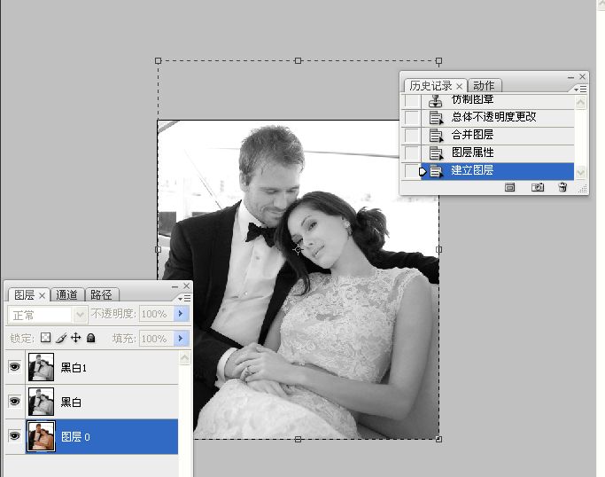 Photoshop把国外混片调成质感黑白效果