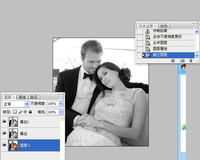 Photoshop把国外混片调成质感黑白效果