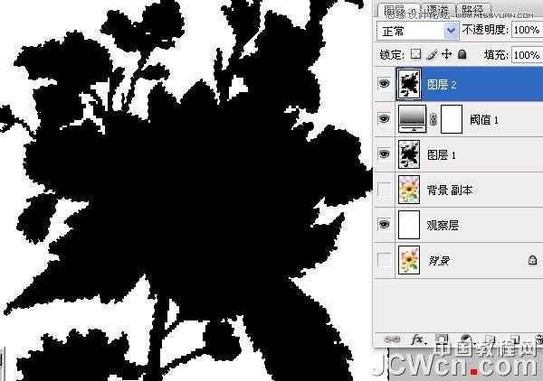Photoshop给花朵照片制作成十字绣效果