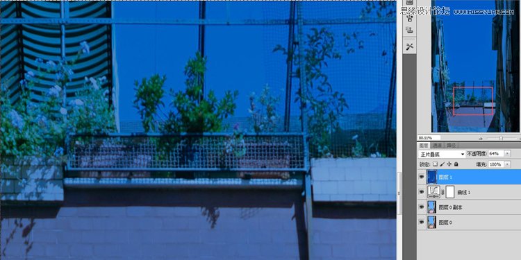 Photoshop合成科幻场景中游过的鲸鱼