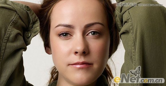 Photoshop使用五点修复画笔工具给美女磨皮