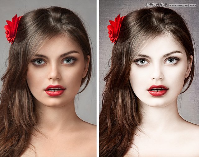 Photoshop CS6制作美女奶油白色肤色效果
