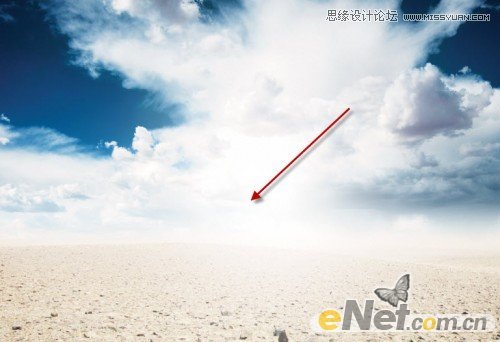 Photoshop制作沙漠中的钢筋立体字教程