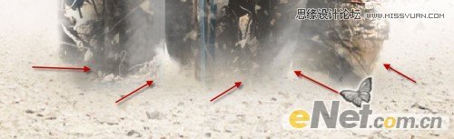 Photoshop制作沙漠中的钢筋立体字教程