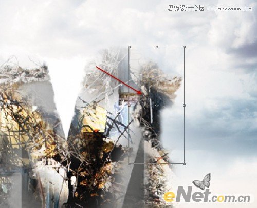 Photoshop制作沙漠中的钢筋立体字教程