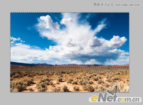 Photoshop制作沙漠中的钢筋立体字教程