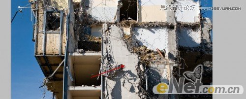 Photoshop制作沙漠中的钢筋立体字教程