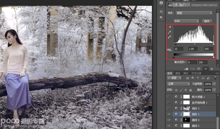 Photoshop给偏青色美女照调出唯美意境效果