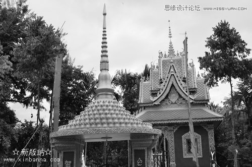 Photoshop保持明度值不变的彩图转黑白图