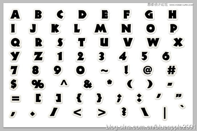 Photoshop制作颓废剪贴风格的缝线字教程