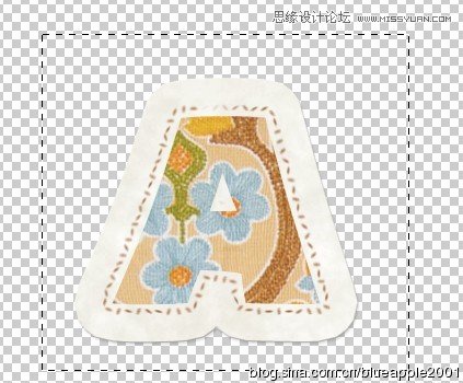 Photoshop制作颓废剪贴风格的缝线字教程