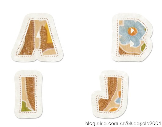 Photoshop制作颓废剪贴风格的缝线字教程