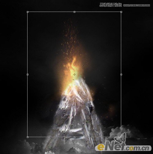 Photoshop制作火山爆发效果的字体教程