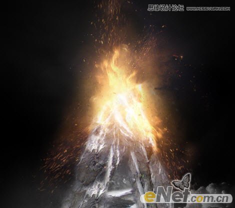 Photoshop制作火山爆发效果的字体教程