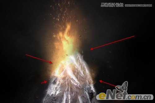 Photoshop制作火山爆发效果的字体教程