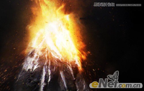 Photoshop制作火山爆发效果的字体教程