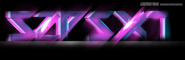 Photoshop设计光彩斑斓的立体字教程