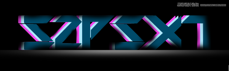 Photoshop设计光彩斑斓的立体字教程