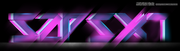 Photoshop设计光彩斑斓的立体字教程