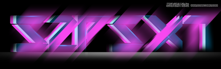 Photoshop设计光彩斑斓的立体字教程