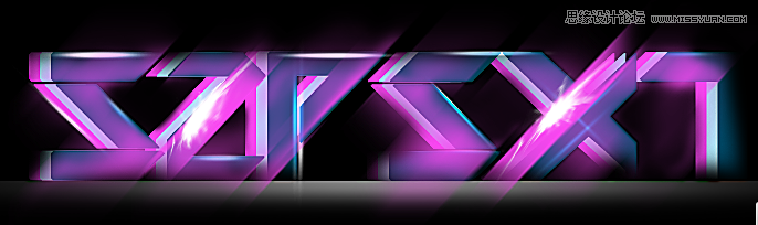 Photoshop设计光彩斑斓的立体字教程