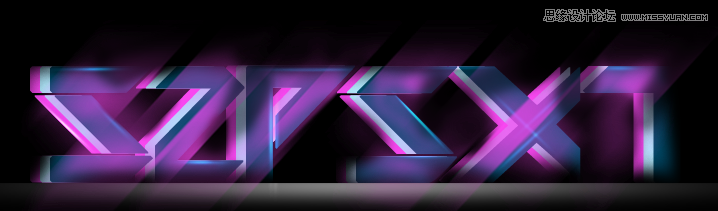 Photoshop设计光彩斑斓的立体字教程